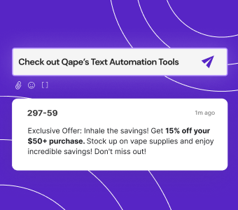 Text Automation Tools Vape store text automation